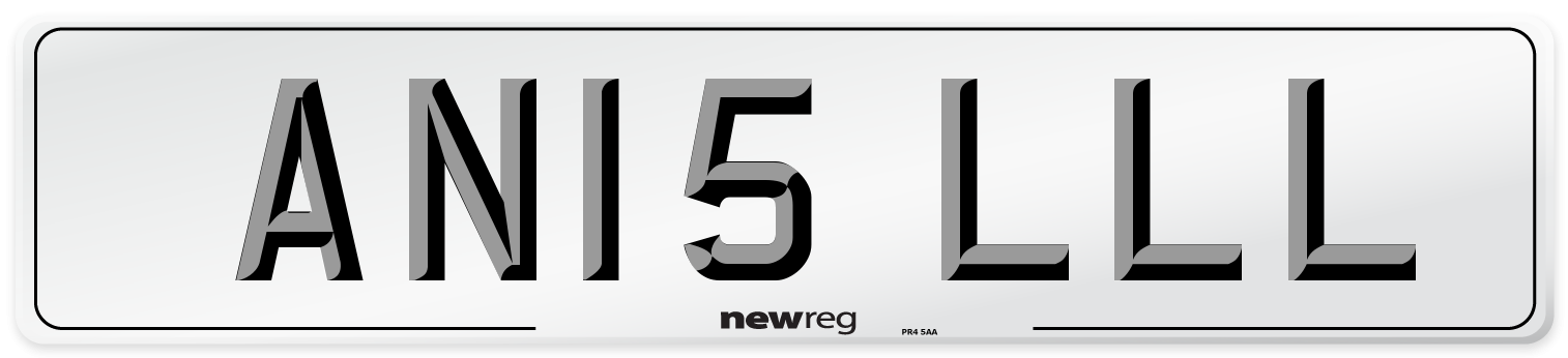 AN15 LLL Number Plate from New Reg